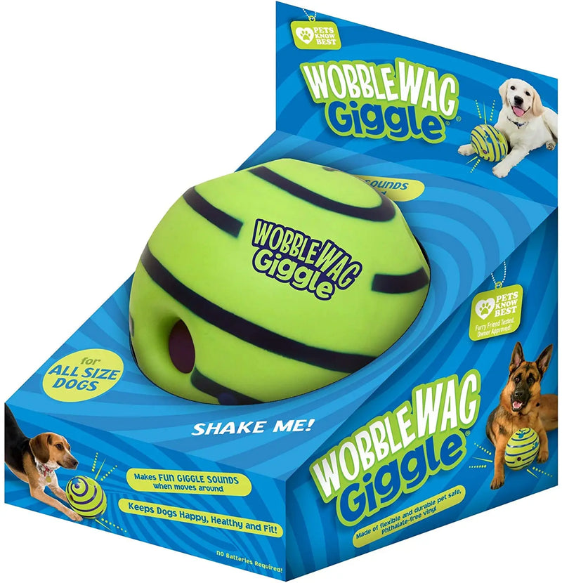 Wobble Wag Giggle Glow Ball Brinquedo Interativo para Cachorro Sons Divertidos de Risada Quando Rolado ou Sacudido Os Animais de Estimação Sabem Melhor Como Visto na TV