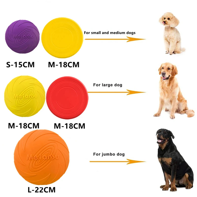 OUZEY Brinquedos de disco voador resistentes a mordidas para cães Brinquedos multifuncionais para treinamento de filhotes de estimação Jogo interativo ao ar livre Produtos para cães de estimação