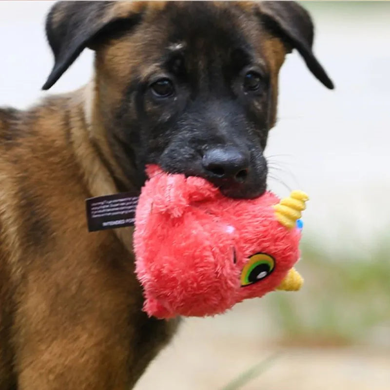 Q-MONSTER Brinquedos para cães Bolas de pelúcia resistentes a mordidas Vocalizando Ovo de dragão Q Bao Family Bola de som embutida