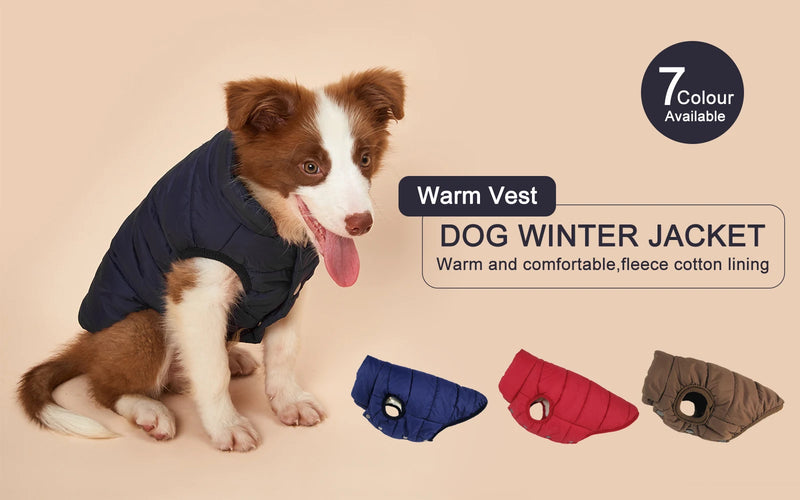 Roupas de inverno para cachorros, casaco quente à prova de frio para cães ao ar livre com forro de lã de algodão, roupas para filhotes de buldogue francês, casaco