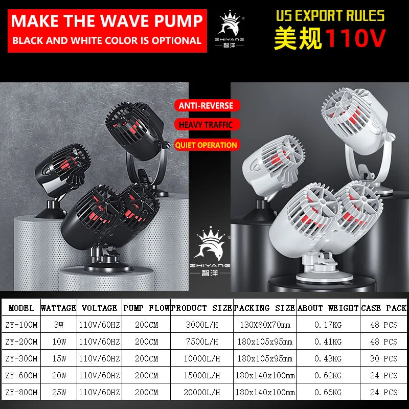 Wavemaker Wave Maker Water Pump for Aquarium Fish Tank Submersible Aerobic Pump Water Circulation Pump Flow Surf Pump 220-240V