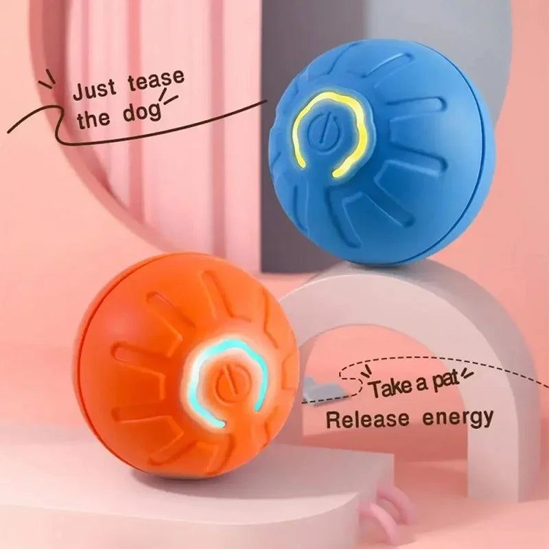 Bola de brinquedo para cachorro, bola de brinquedo automática com movimento e rolamento, USB, brinquedo interativo para cachorro, bola de mastigar