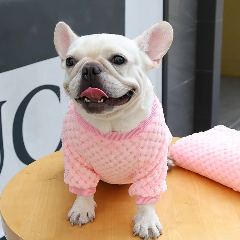 Roupas quentes de inverno para animais de estimação para cães pequenos, filhotes, gatos, pulôver, lã macia, colete chihuahua, traje de buldogue francês, jaqueta yorkie pug