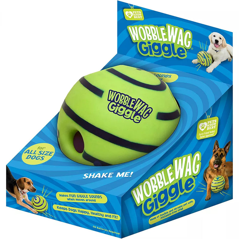 Wobble Wag Giggle Glow Ball Brinquedo Interativo para Cachorro Sons Divertidos de Risada Quando Rolado ou Sacudido Os Animais de Estimação Sabem Melhor Como Visto na TV