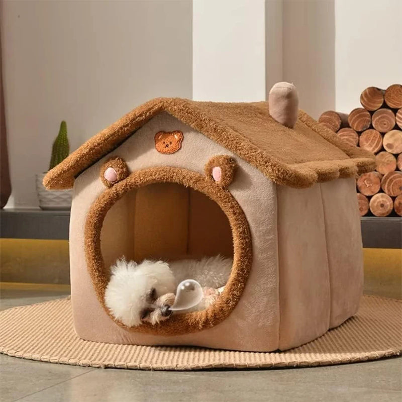 Casa dobrável para animais de estimação, casa removível e lavável para gatos, caverna para filhotes, sofá, cama para animais de estimação, casa para cães extra pequenos e gatos pequenos e médios