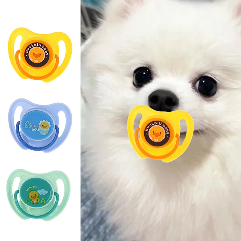 Chupeta calmante para animais de estimação prática, brinquedo de silicone macio para molares de cachorro, brinquedo durável e resistente a mordidas para gatos