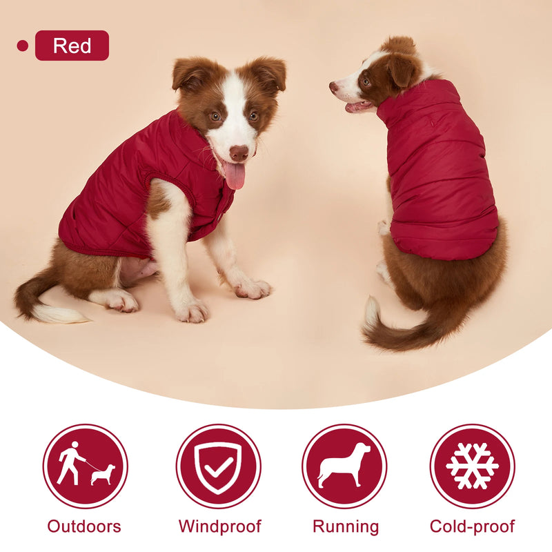 Roupas de inverno para cachorros, casaco quente à prova de frio para cães ao ar livre com forro de lã de algodão, roupas para filhotes de buldogue francês, casaco