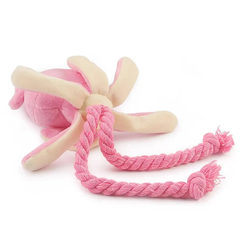 Supet Pet Octopus Plush Rope Toy é resistente a mordidas, divertido e interativo, adequado para uso interno e externo