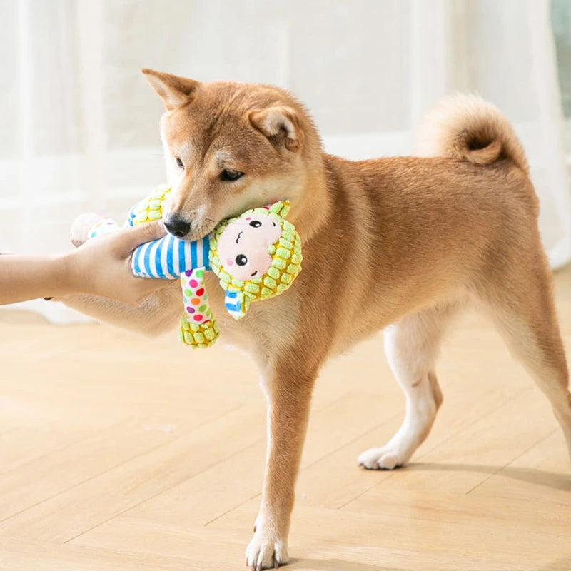 Brinquedo de pelúcia para animais de estimação, brinquedo de quebra-cabeça para gatos e cachorros, animais fofos, resistentes a mordidas, interativos, que rangem, brinquedo de limpeza de dentes de cachorro, suprimentos para animais de estimação