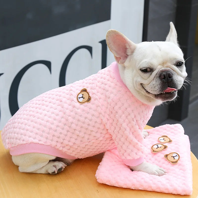 Roupas quentes de inverno para animais de estimação para cães pequenos, filhotes, gatos, pulôver, lã macia, colete chihuahua, traje de buldogue francês, jaqueta yorkie pug