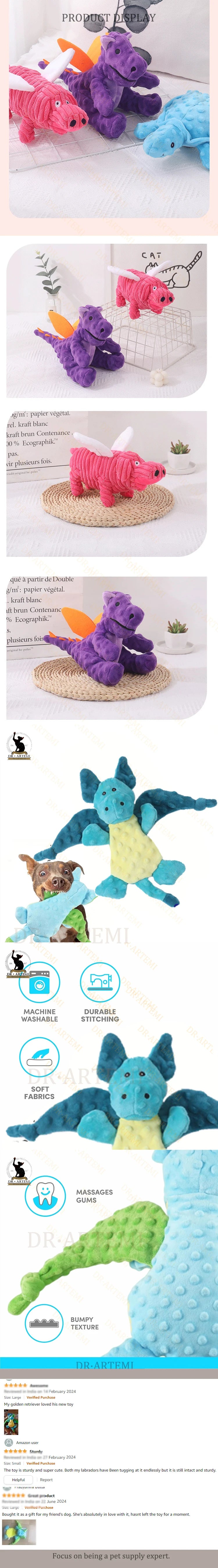 Brinquedo de pelúcia de veludo para cães Brinquedo que faz barulho Brinquedo mastigável resistente a mordidas Limpeza de dentes molares Cachorro, animal de estimação, cães pequenos, médios e grandes