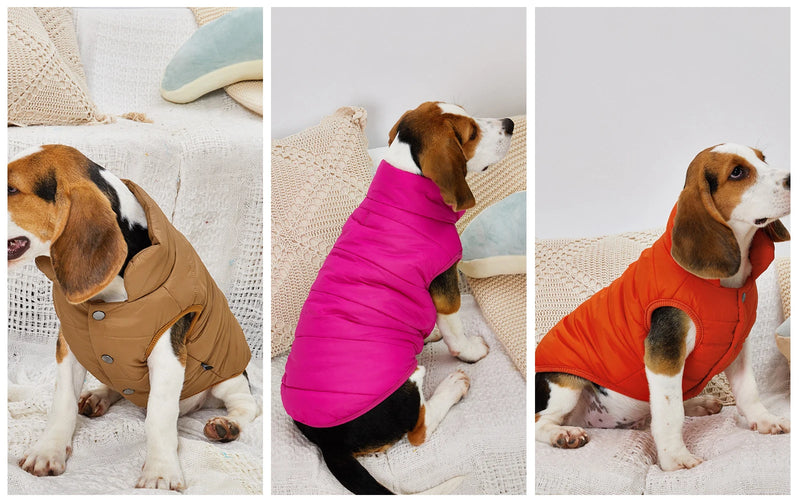 Roupas de inverno para cachorros, casaco quente à prova de frio para cães ao ar livre com forro de lã de algodão, roupas para filhotes de buldogue francês, casaco