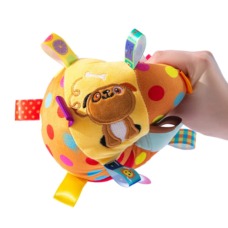 Interactive Ball Dog Toy for Aggressive Chewers Training Decompress Bite Resistant Plush Handle Dog Toys with Bells Pet Supplies