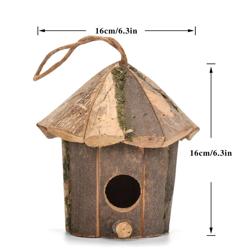 Hummingbird House Hanging Bird Hut Wild Bird Nesting Box For Bluebird Wren Finchs Hummingbird Outdoor Garden Decor