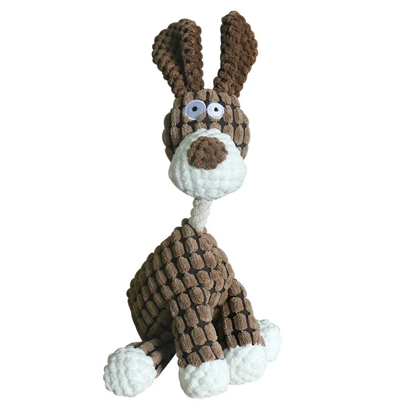 Brinquedo divertido para animais de estimação, brinquedo de mastigar em veludo cotelê em forma de burro para cães, filhotes, guincho, osso de pelúcia que range, brinquedo para molar, treinamento para animais de estimação, acessórios para cães