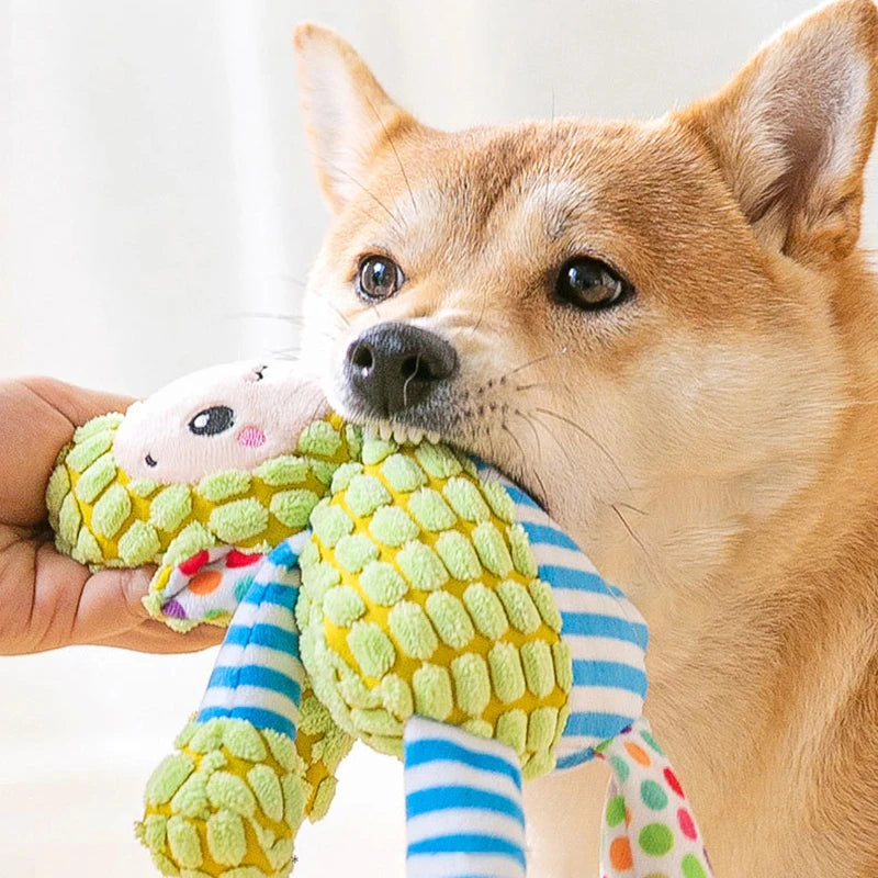 Brinquedo de pelúcia para animais de estimação, brinquedo de quebra-cabeça para gatos e cachorros, animais fofos, resistentes a mordidas, interativos, que rangem, brinquedo de limpeza de dentes de cachorro, suprimentos para animais de estimação