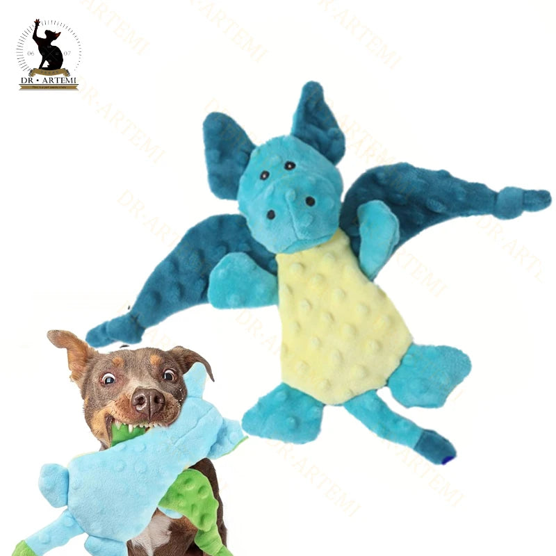 Brinquedo de pelúcia de veludo para cães Brinquedo que faz barulho Brinquedo mastigável resistente a mordidas Limpeza de dentes molares Cachorro, animal de estimação, cães pequenos, médios e grandes