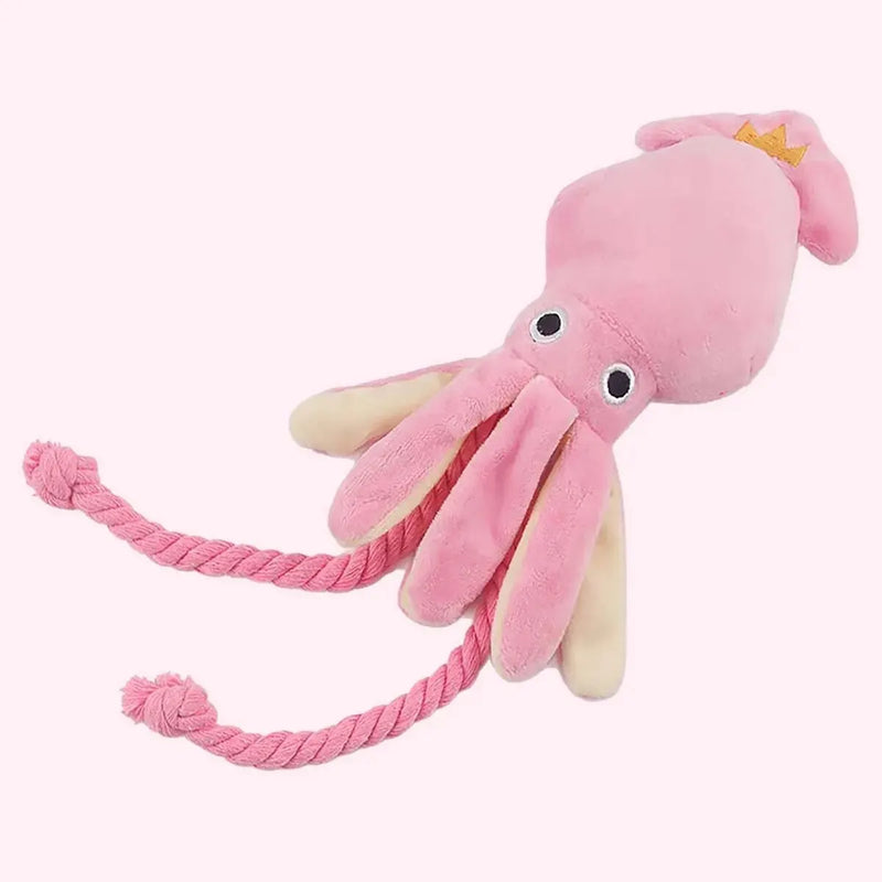 Supet Pet Octopus Plush Rope Toy é resistente a mordidas, divertido e interativo, adequado para uso interno e externo