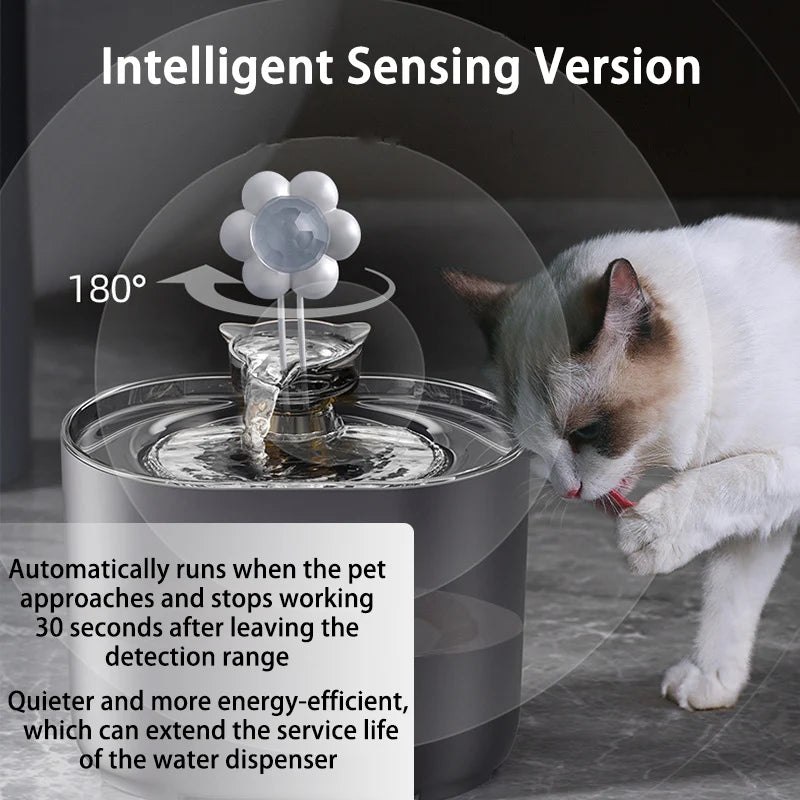 Automatic Cat Water Fountain with Recirculate Filters Ultra Silent USB Electric Water Pump Cats Dog Pet Drinking Water Dispenser