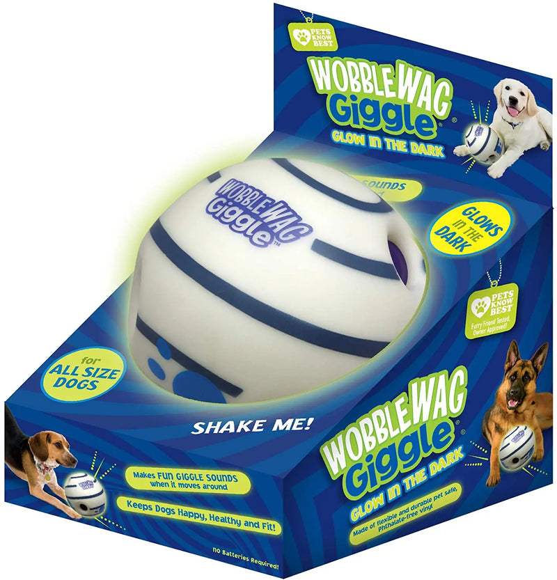 Wobble Wag Giggle Glow Ball Brinquedo Interativo para Cachorro Sons Divertidos de Risada Quando Rolado ou Sacudido Os Animais de Estimação Sabem Melhor Como Visto na TV