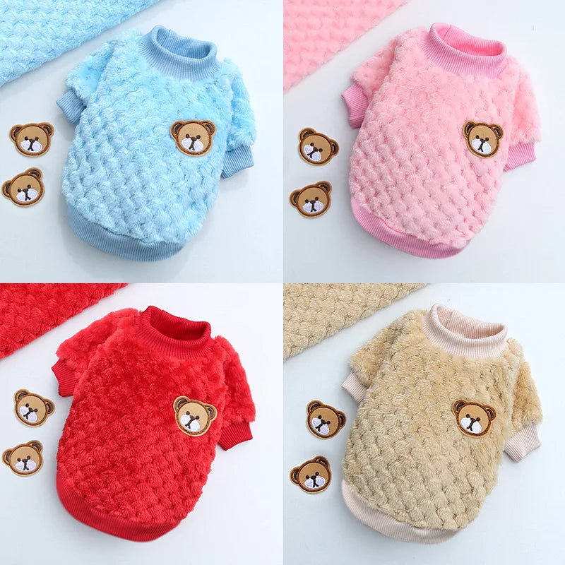 Roupas quentes de inverno para animais de estimação para cães pequenos, filhotes, gatos, pulôver, lã macia, colete chihuahua, traje de buldogue francês, jaqueta yorkie pug