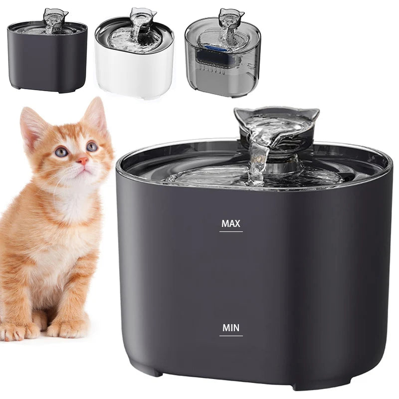 Fonte de água automática para gatos com filtros de recirculação Bomba de água elétrica USB ultra silenciosa para gatos, cães e animais de estimação