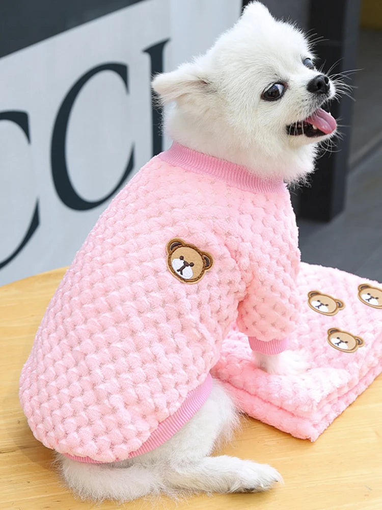 Roupas quentes de inverno para animais de estimação para cães pequenos, filhotes, gatos, pulôver, lã macia, colete chihuahua, traje de buldogue francês, jaqueta yorkie pug